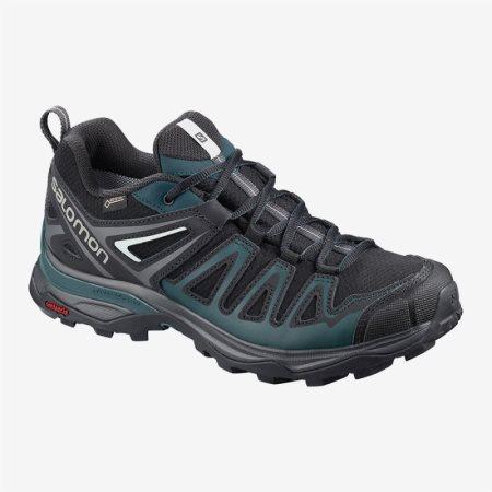 Salomon X ULTRA 3 PRIME GTX W Womens Hiking Shoes Black/Green | Salomon South Africa
